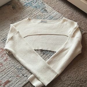 Cream shoulder shrug